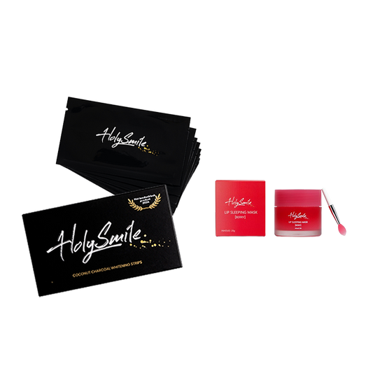 Paquete de tiras blanqueadoras & bálsamo labial