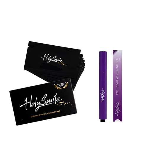 Paquete de tiras blanqueadoras y polígrafo